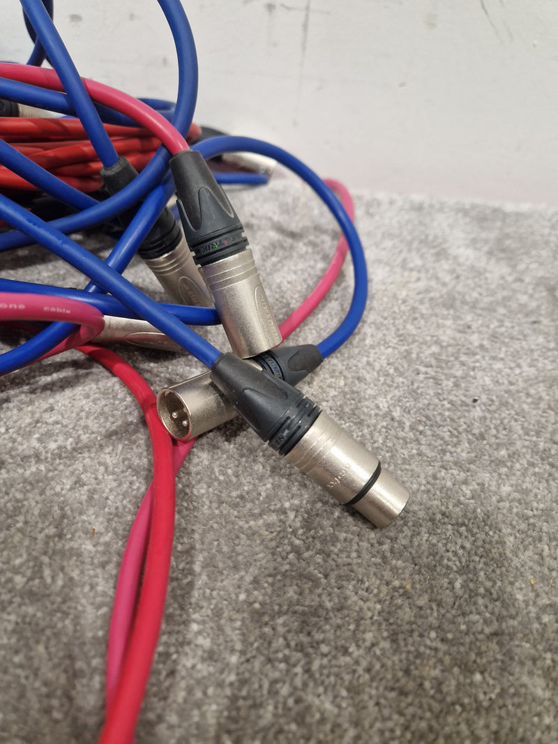 Job-Lot of XLR cables x10 Multicoloured - Excellent - Image 3
