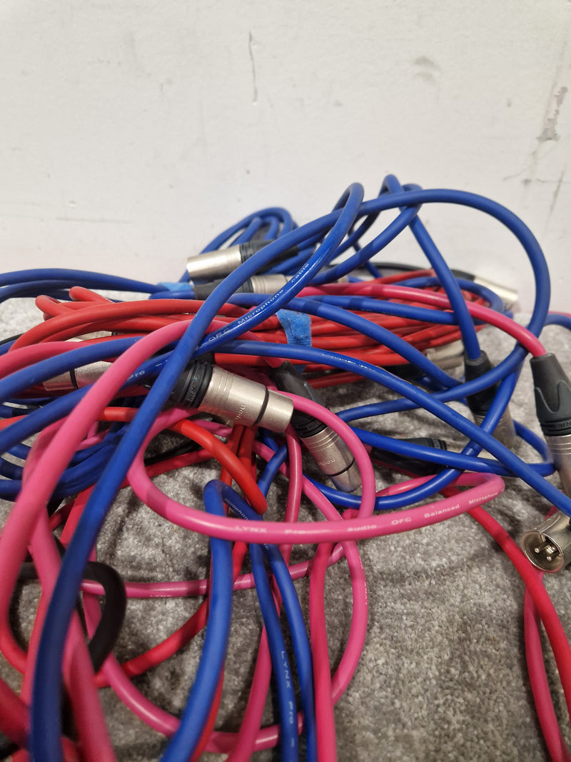 Job-Lot of XLR cables x10 Multicoloured - Excellent - Image 4