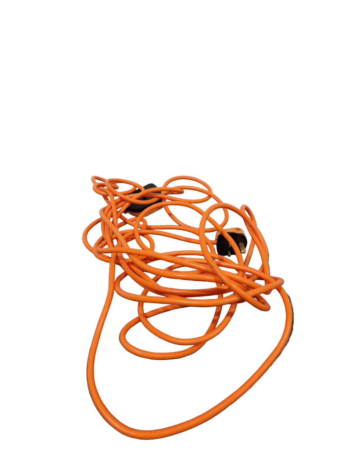 10M UK Plug to One Gang Orange - Excellent