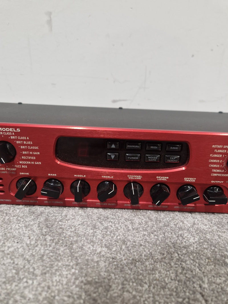 Line 6 PODxt Pro - Guitar Multi-Effects Processor - Red - Excellent w/ Cables - Image 2