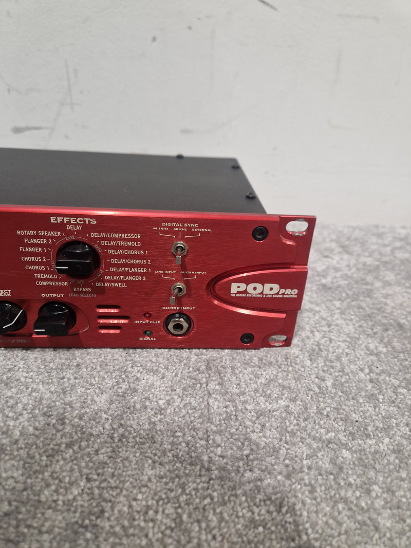 Line 6 PODxt Pro - Guitar Multi-Effects Processor - Red - Excellent w/ Cables - Image 3