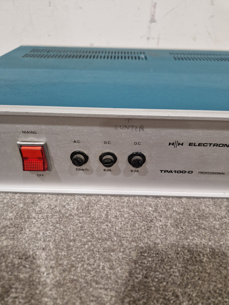 HH Electronics TPA-100D - Power Amplifier - Blue/Silver – Power Amplifier - Fair - Image 13