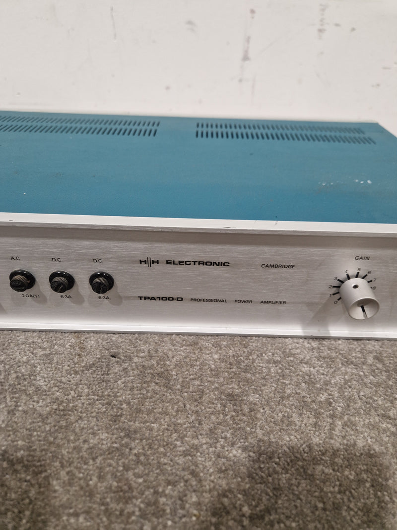 HH Electronics TPA-100D - Power Amplifier - Blue/Silver – Power Amplifier - Fair - Image 4