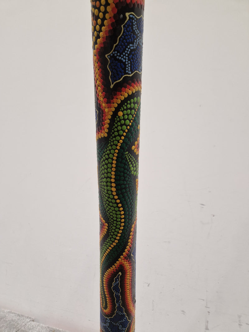 Didgeridoo - Traditional Wind Instrument - Painted Aboriginal Design - Fair - Image 2