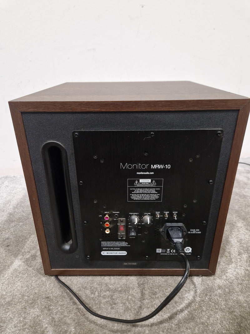 Monitor Audio MRW-10 - Active Subwoofer - Walnut - Excellent - Image 4
