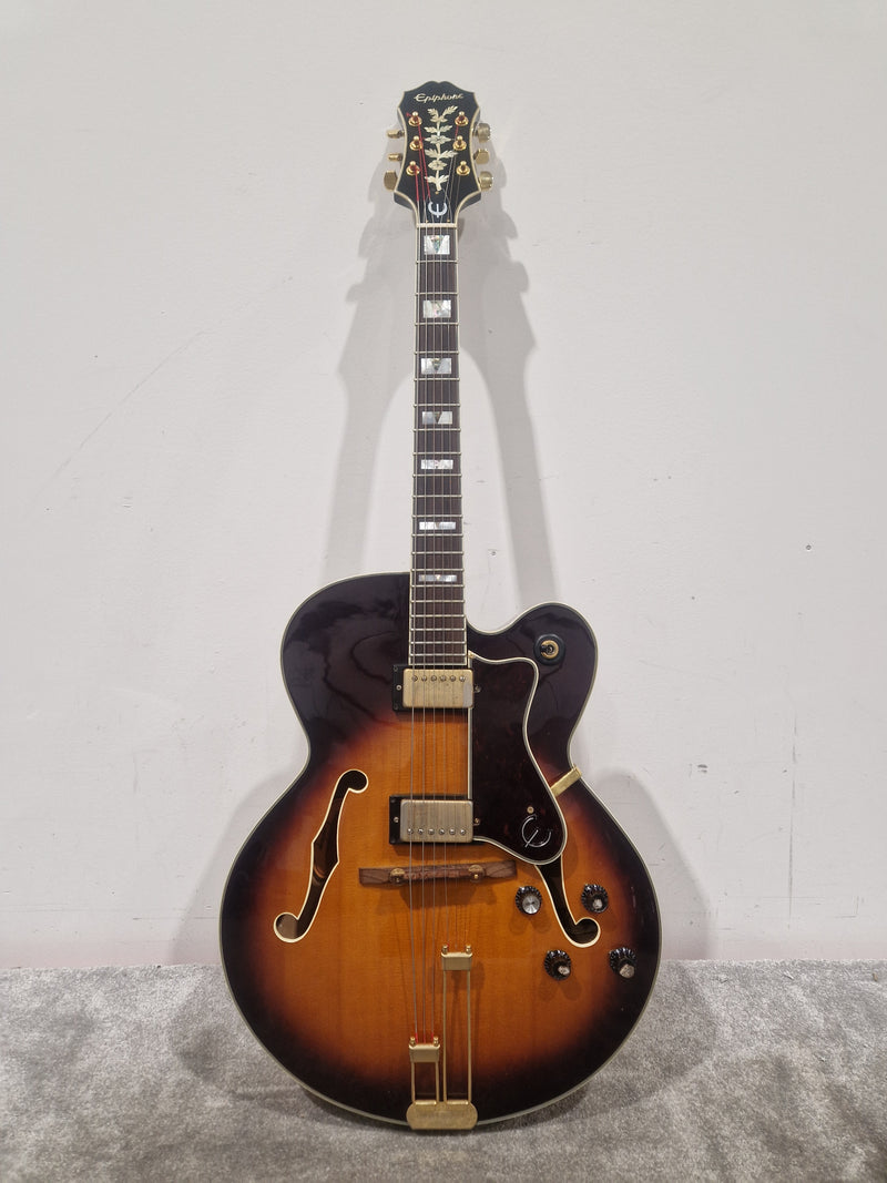 Epiphone Broadway - Semi-Hollow Electric Guitar - Sunburst - Good/Refurbished w/ Hard Case - Image 12