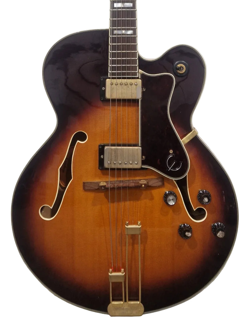 Epiphone Broadway - Semi-Hollow Electric Guitar - Sunburst - Good/Refurbished w/ Hard Case - Image 1