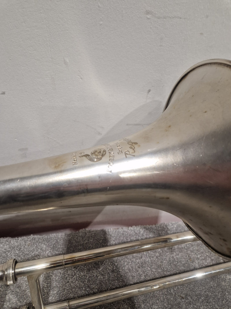 Boosey & Hawkes Regent Silver Trombone - Fair w/ Hard Case - Image 13