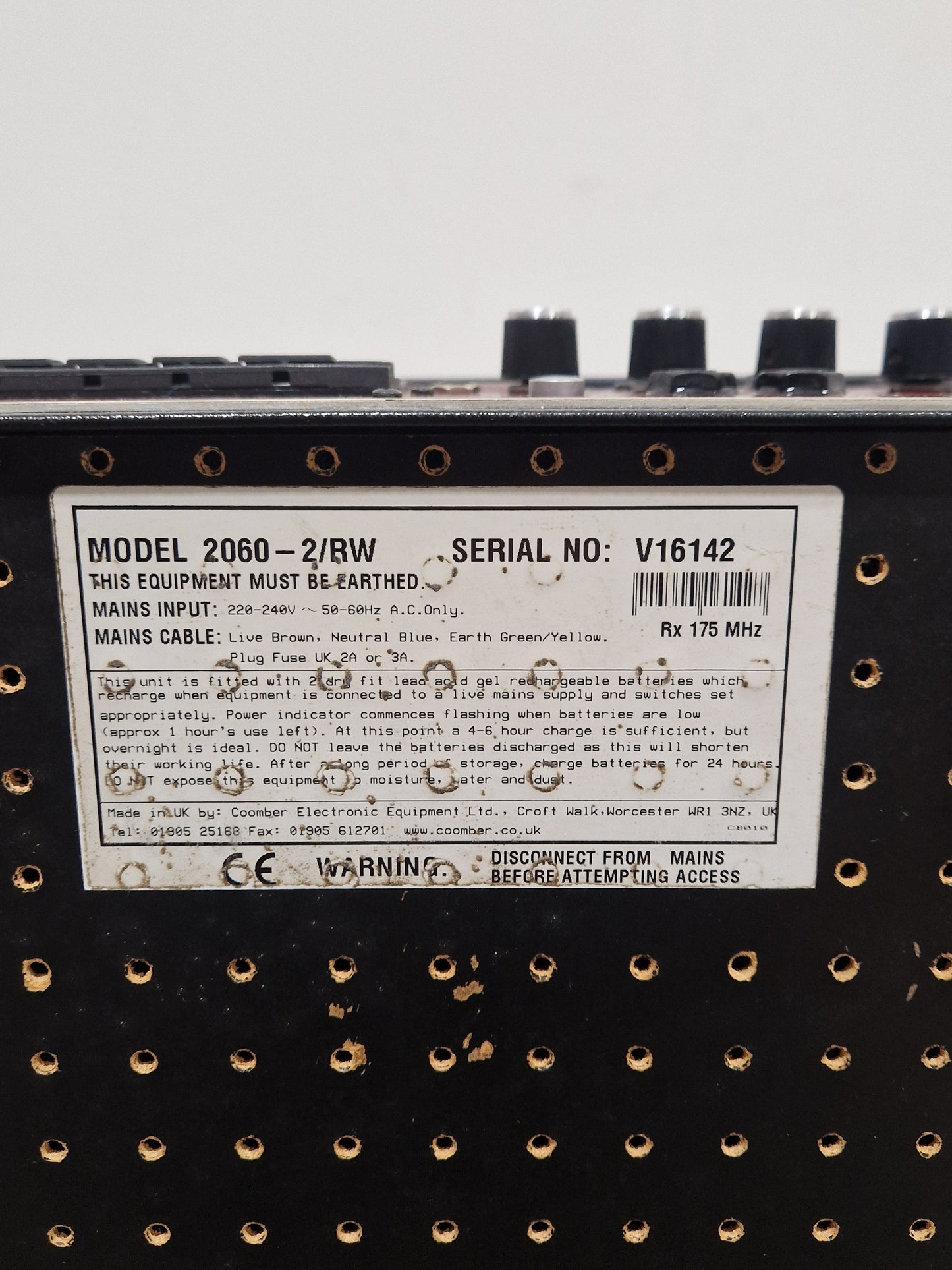 Coomber 2060-2/RW - Radio Mic P.A. Cassette Recorder - Red - Excellent