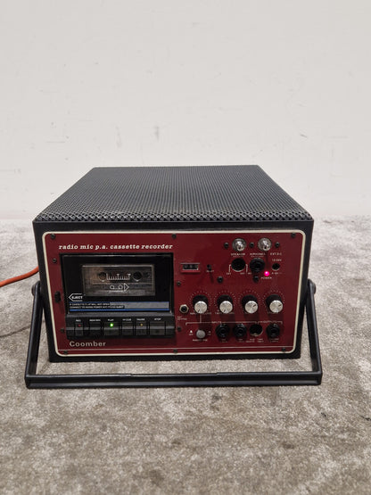 Coomber 2060-2/RW - Radio Mic P.A. Cassette Recorder - Red - Excellent