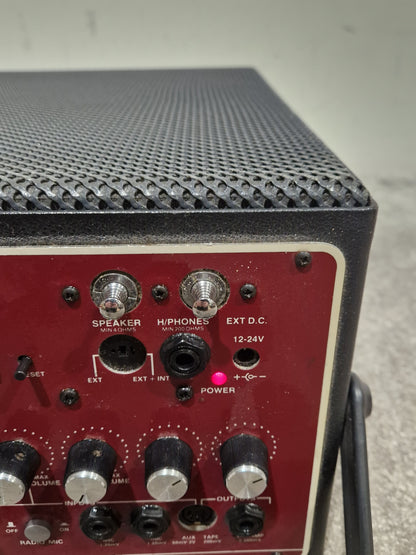 Coomber 2060-2/RW - Radio Mic P.A. Cassette Recorder - Red - Excellent