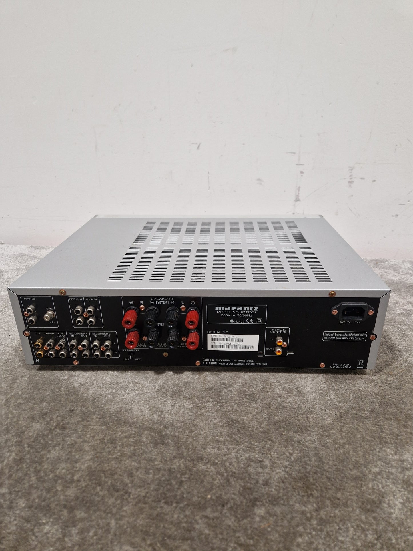 Marantz PM7001 - Integrated Amplifier - Silver - Excellent w/ Manuals & Remote