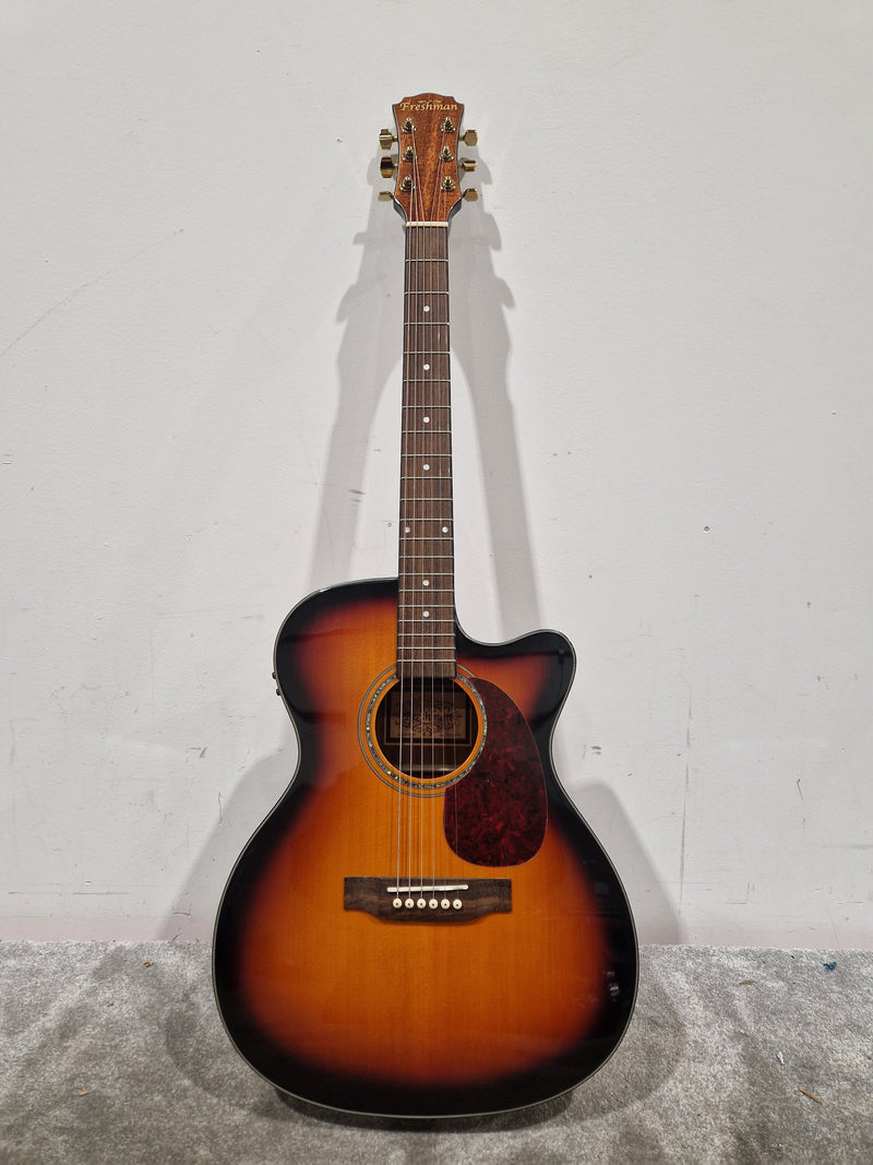 Freshman FA1FTSBPRE - Acoustic Guitar - 20th Anniversary Series Sunburst - Excellent w/ Hard Case - Image 2