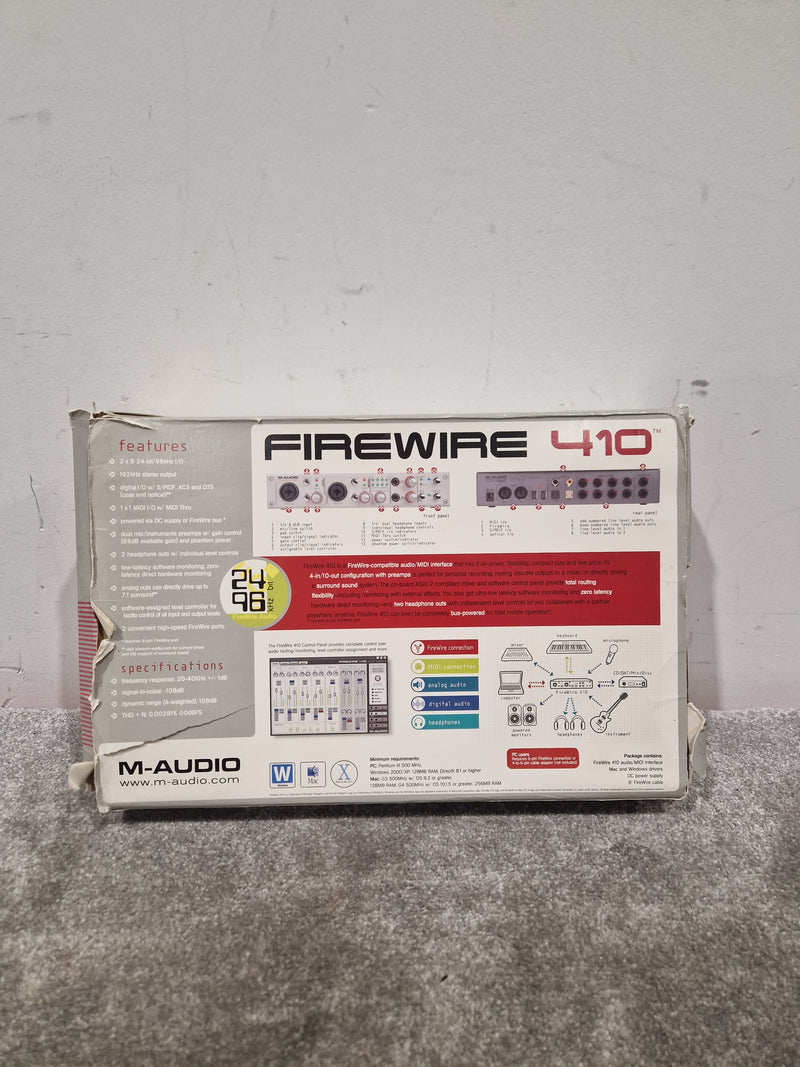 M-Audio FireWire 410 - Audio Interface - 4-in/10-out - Excellent w/ Power Supply & Original Box - Image 2
