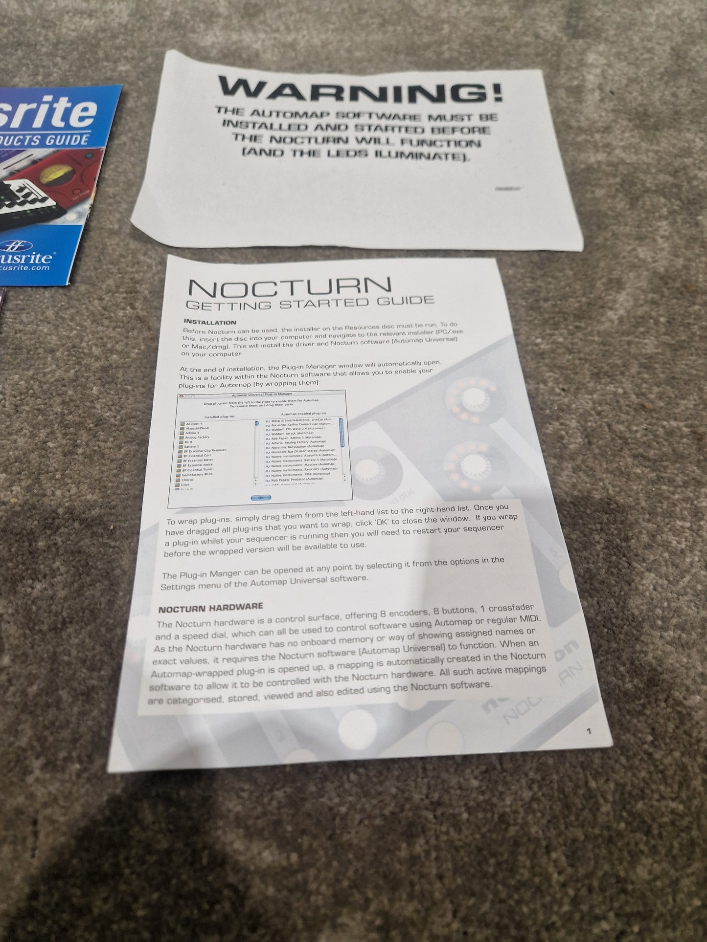 Novation Nocturn - Intelligent Plug-in Controller - Like New w/ Manuals & Original Box