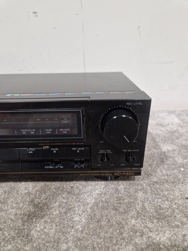 Aiwa AD-F400 - Stereo Cassette Deck - Black - Excellent - Image 10
