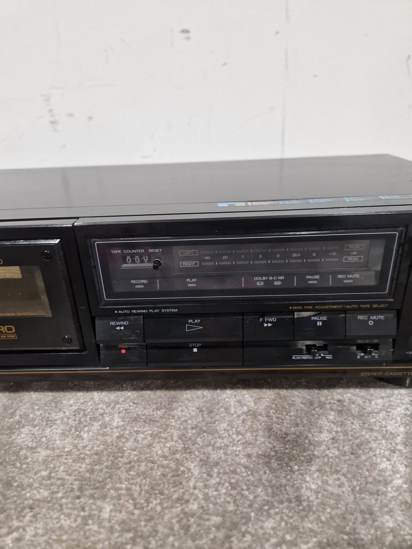 Aiwa AD-F400 - Stereo Cassette Deck - Black - Excellent