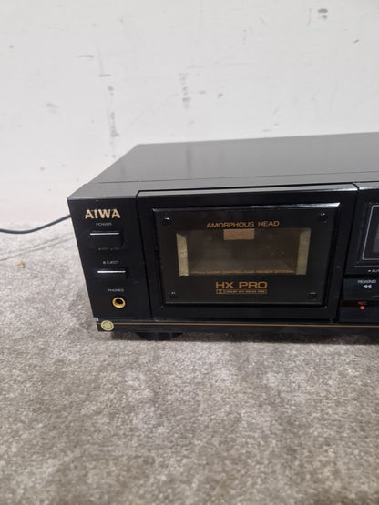 Aiwa AD-F400 - Stereo Cassette Deck - Black - Excellent