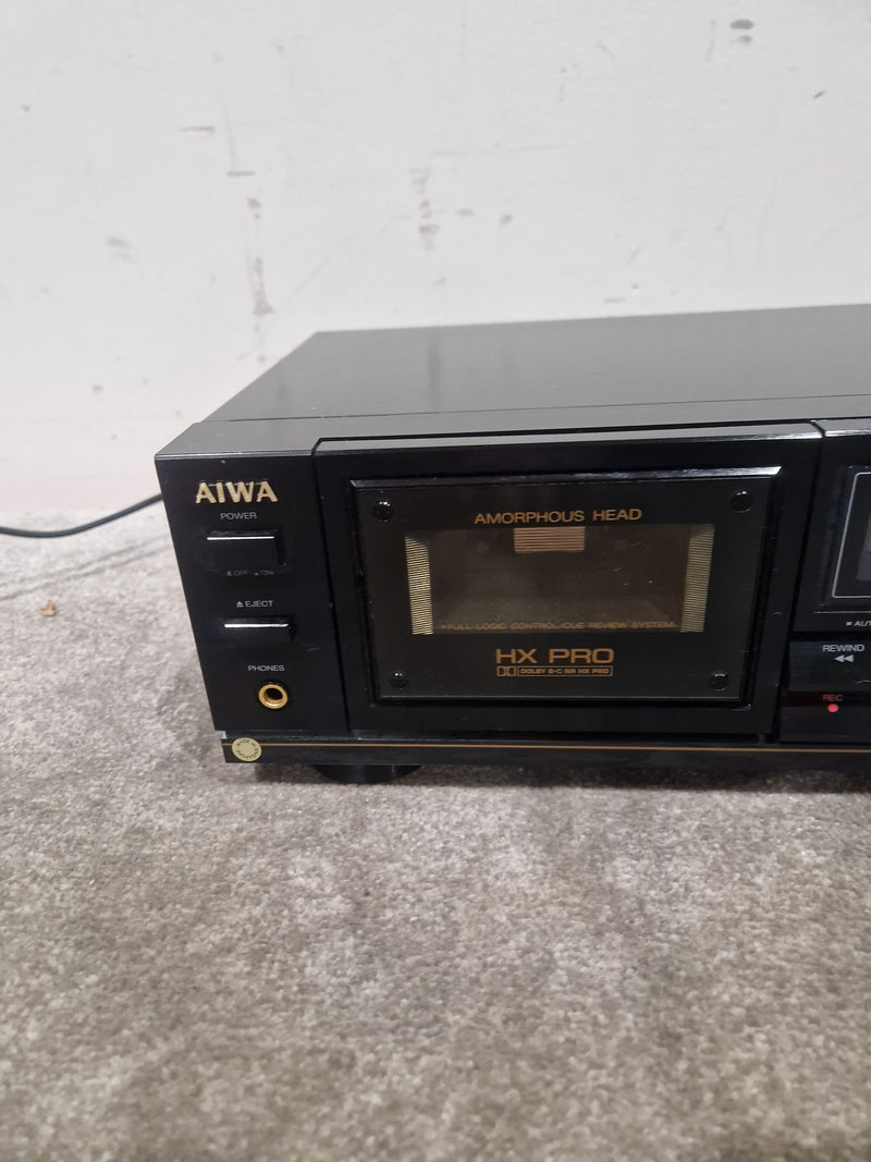 Aiwa AD-F400 - Stereo Cassette Deck - Black - Excellent - Image 2