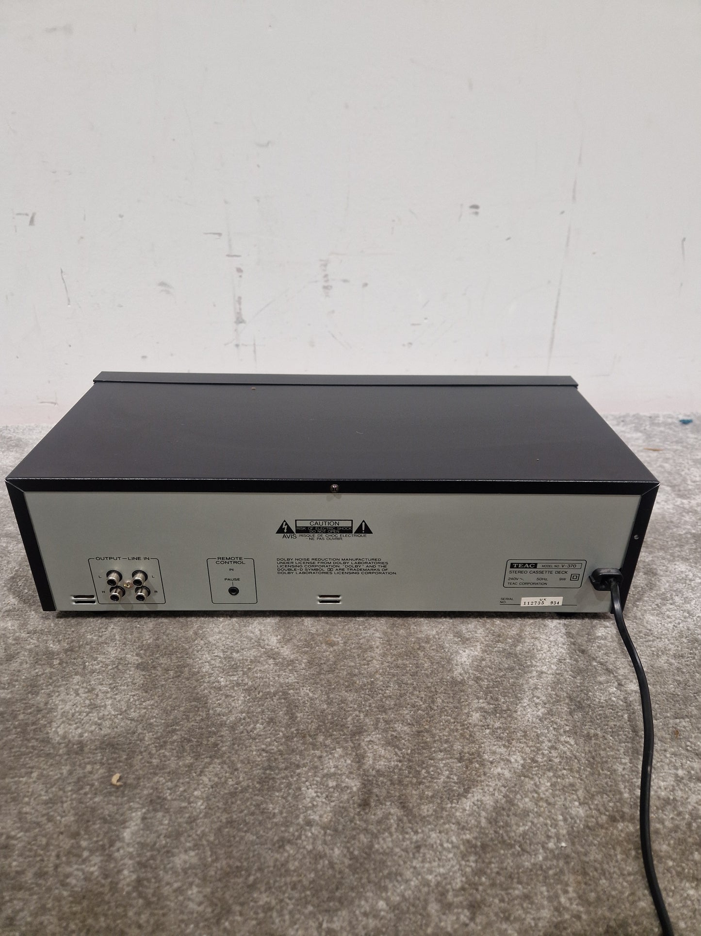 Teac V-370 - Stereo Cassette Deck - Black - Excellent