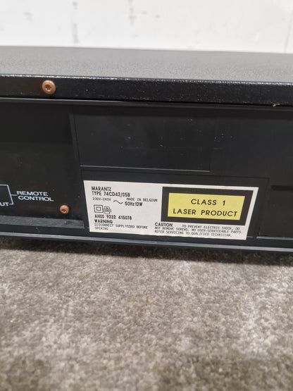 Marantz CD42 - Black - CD Player - Classic Design - Good w/ Power Cable