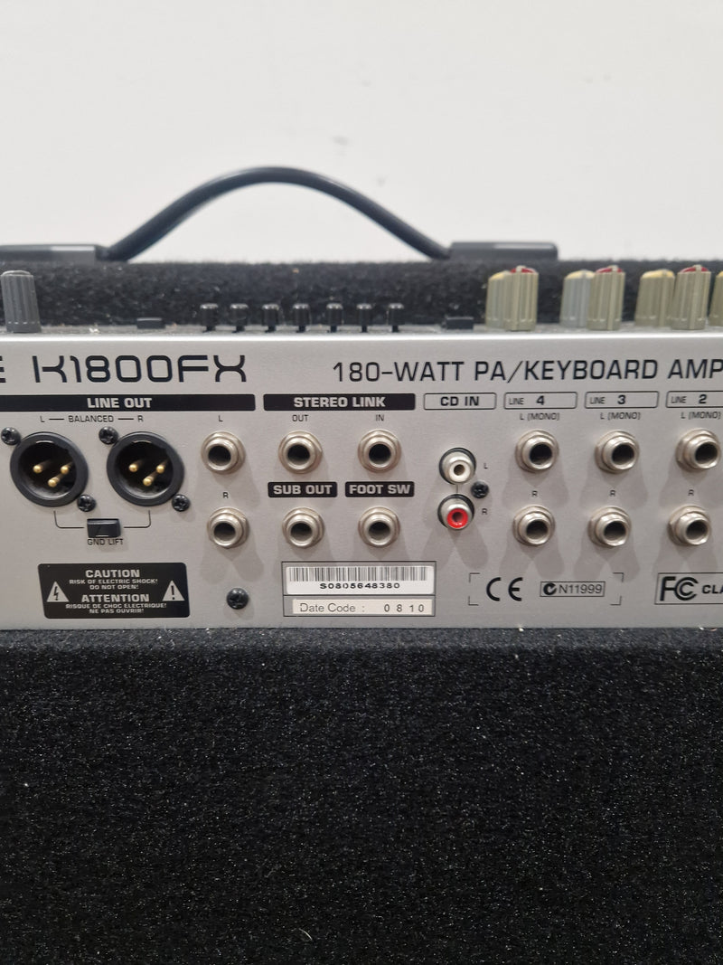 Behringer Ultratone K1800FX - PA/Keyboard Amplifier - 180-Watt - Excellent - Image 5