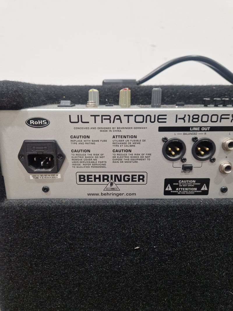 Behringer Ultratone K1800FX - PA/Keyboard Amplifier - 180-Watt - Excellent - Image 6