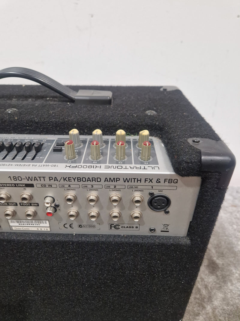 Behringer Ultratone K1800FX - PA/Keyboard Amplifier - 180-Watt - Excellent - Image 12