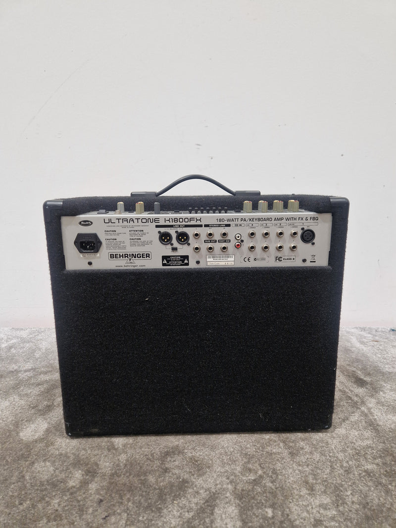 Behringer Ultratone K1800FX - PA/Keyboard Amplifier - 180-Watt - Excellent - Image 14