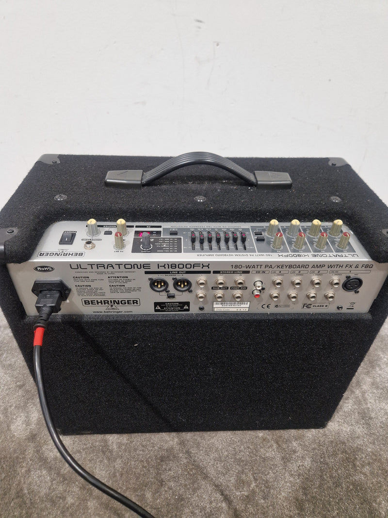 Behringer Ultratone K1800FX - PA/Keyboard Amplifier - 180-Watt - Excellent - Image 17