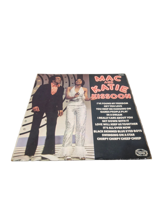 Vintage album cover with text and images of people on a textured surface