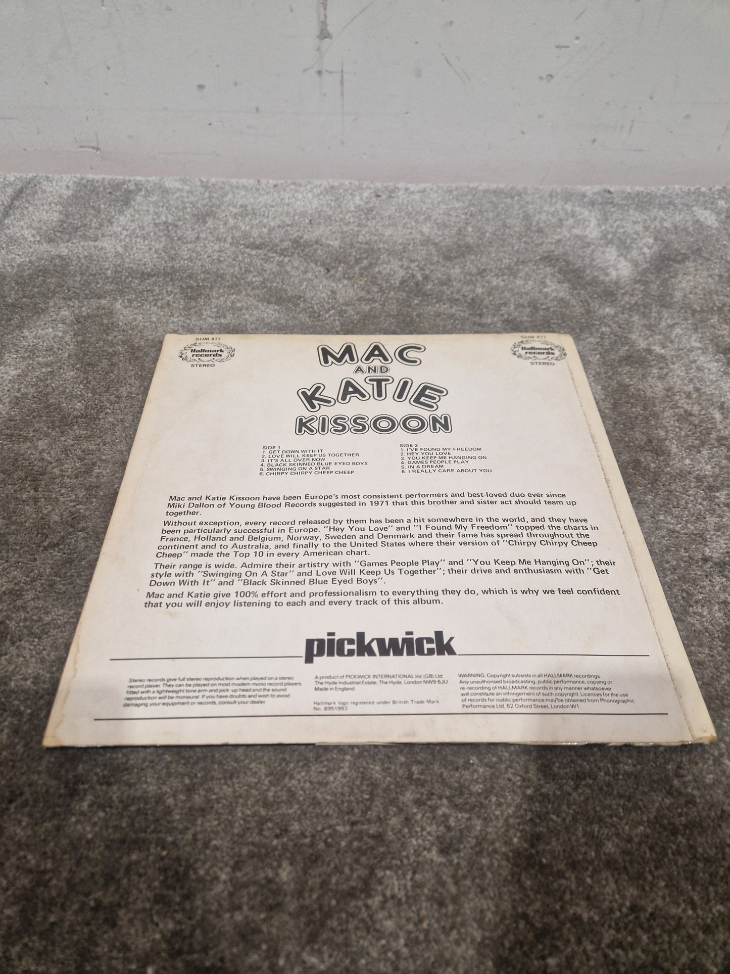 Mac And Katie Kissoon Vinyl – Record - Excellent