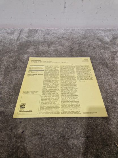 Mendelssohn - Symphony No. 4 "Italian", Overtures The Hebrides, Ruy Blas & A Midsummer Night's Dream Vinyl – Vinyl Record - Good