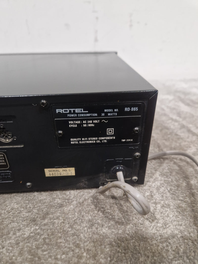 Rotel RD-865 - Stereo Cassette Tape Deck - Spares or Repair - Image 12