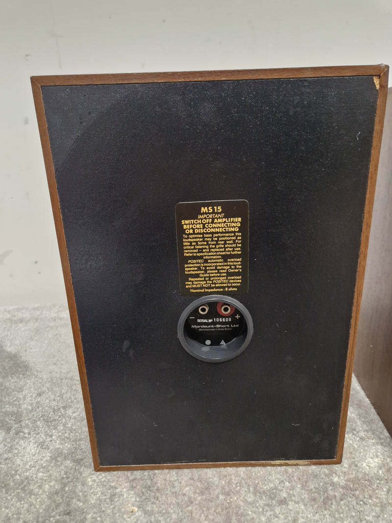 Mordaunt-Short MS 15 - Bookshelf Speakers - Pair - Wood/Black - Good - Image 7