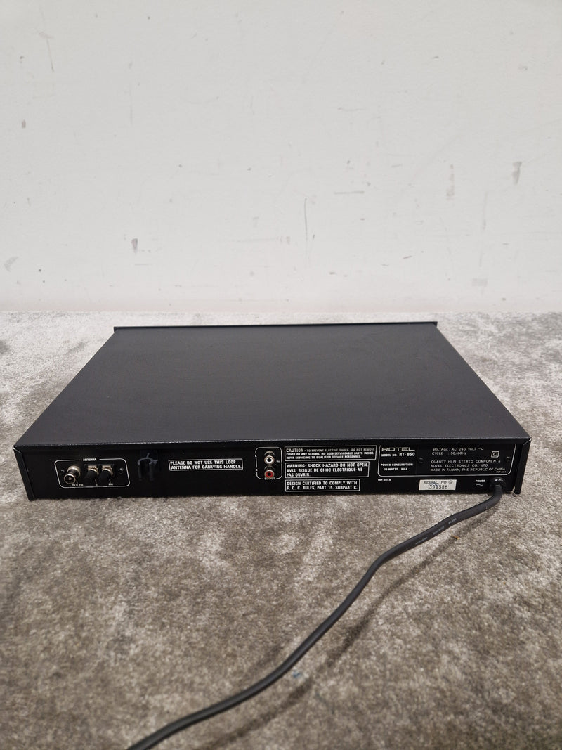 Rotel RT-850L - LW/MW/FM Stereo Tuner - Black - Good - Image 7