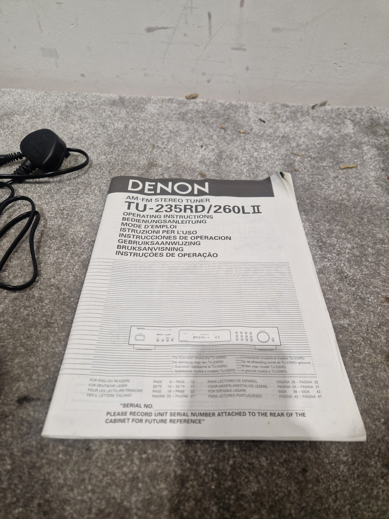 Denon TU-260L II AM/FM Tuner - Black - Excellent - Image 4