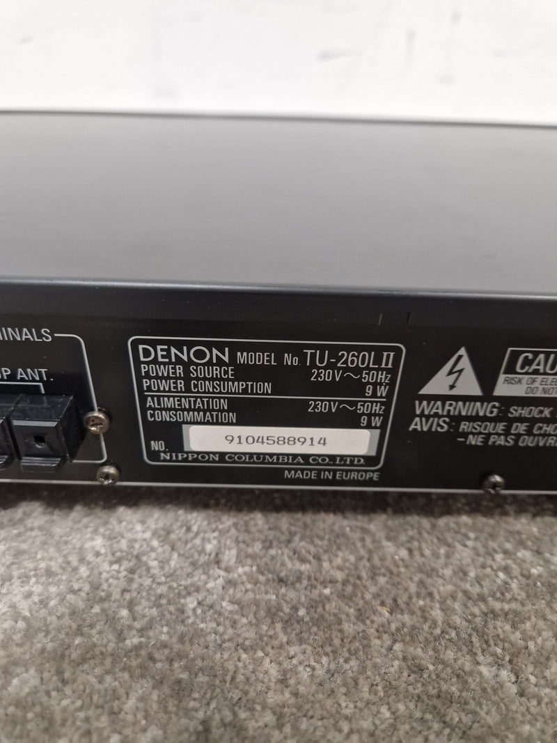 Denon TU-260L II AM/FM Tuner - Black - Excellent - Image 11