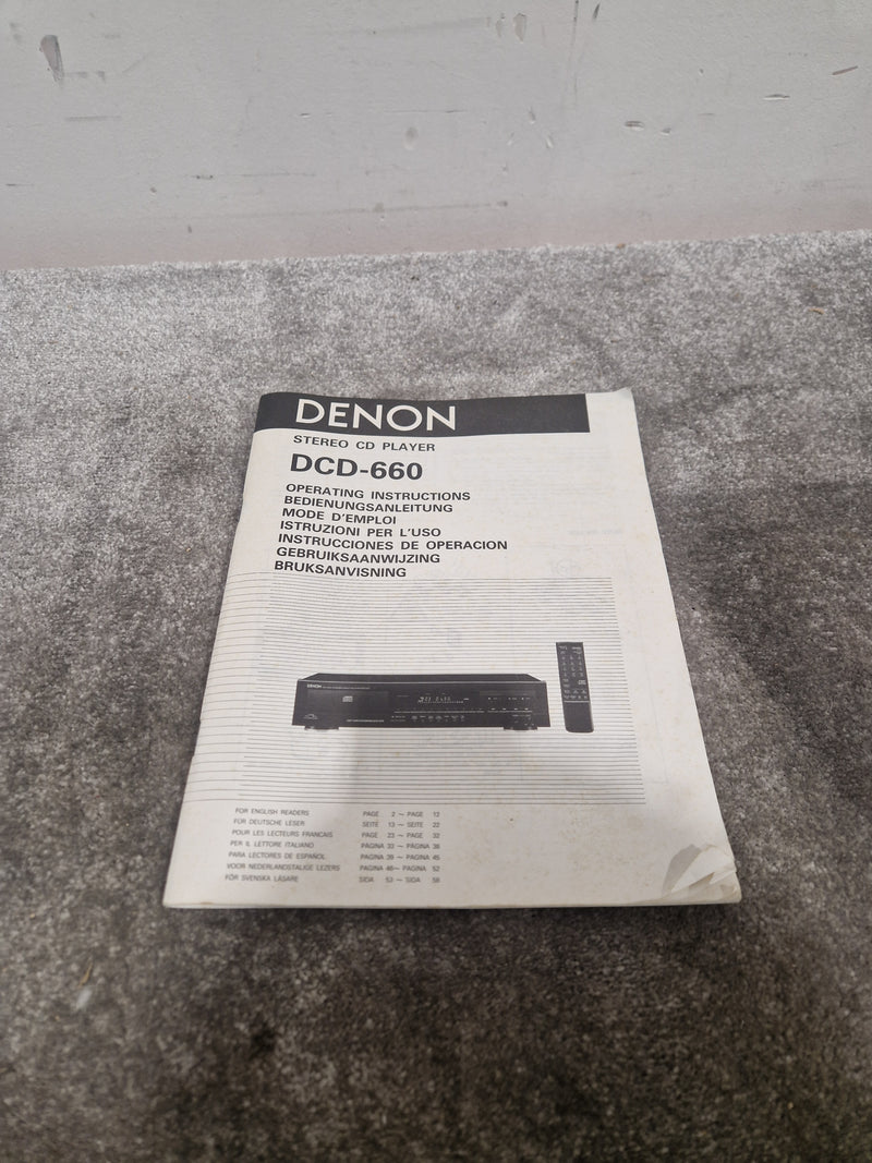 Denon DCD-660 CD Player - Black - Japan Made - Excellent - Image 13