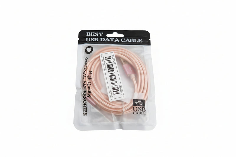 USB to Apple iPhone Lightning Cable – 2m Rose Gold Charging & Data Cable – New w/ Original Packaging - Image 1