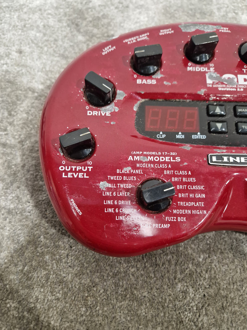 Line 6 POD - Guitar Processor - Red - Fair - Image 8