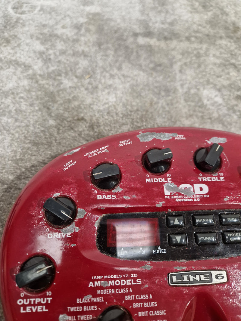 Line 6 POD - Guitar Processor - Red - Fair - Image 2