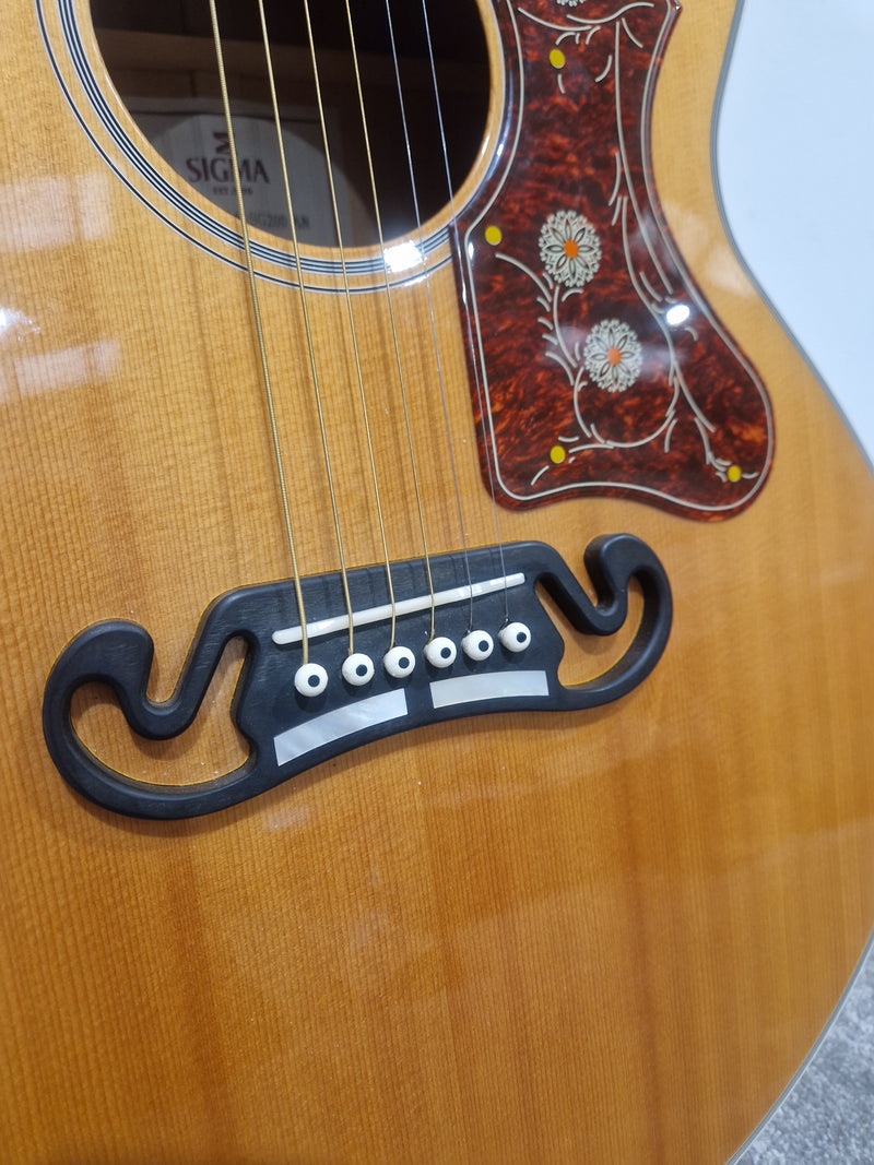 Sigma GJA - SG200-AN Electro Acoustic - Jumbo Body Design - Excellent w/ Hard Case - Image 12