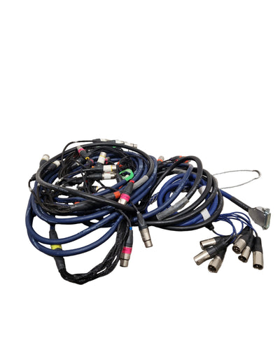 Van Damme Audio Multicore Loom Cable 8-Way Neutrik XLR -M To XLR -F Blue 15ft – Multicore Cable - Good