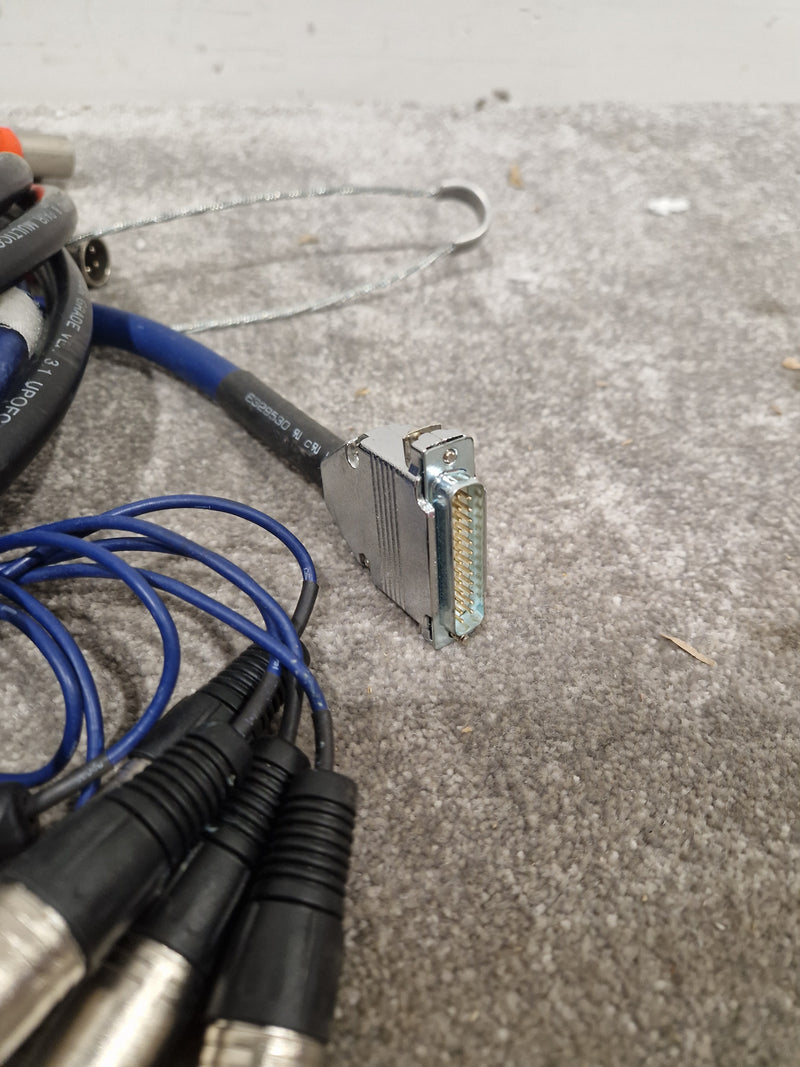 Van Damme Audio Multicore Loom Cable 8-Way Neutrik XLR -M To XLR -F Blue 15ft – Multicore Cable - Good - Image 5