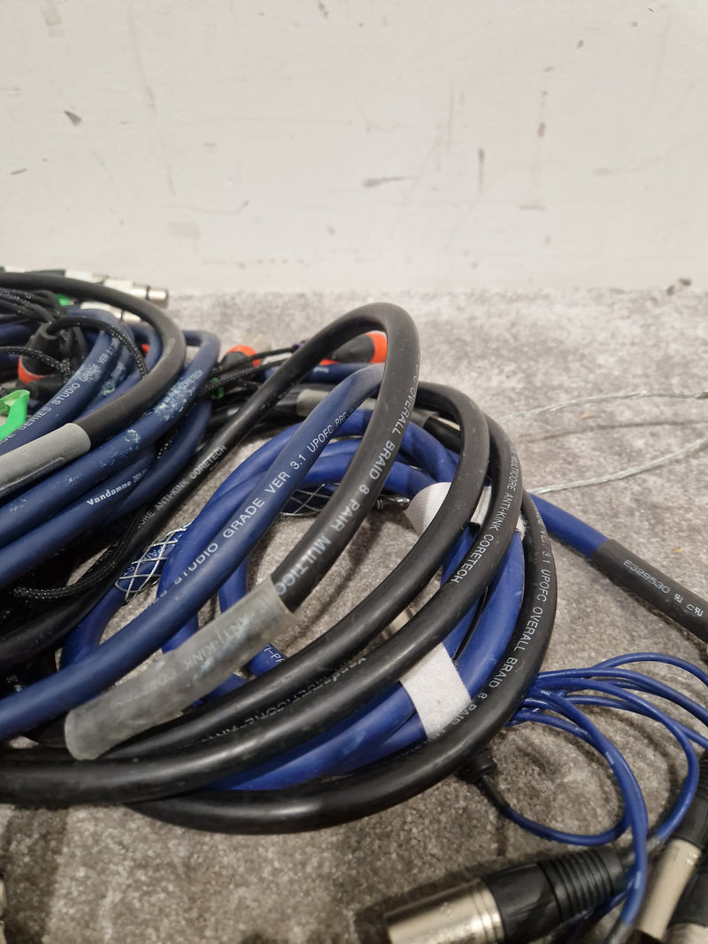 Van Damme Audio Multicore Loom Cable 8-Way Neutrik XLR -M To XLR -F Blue 15ft – Multicore Cable - Good - Image 2