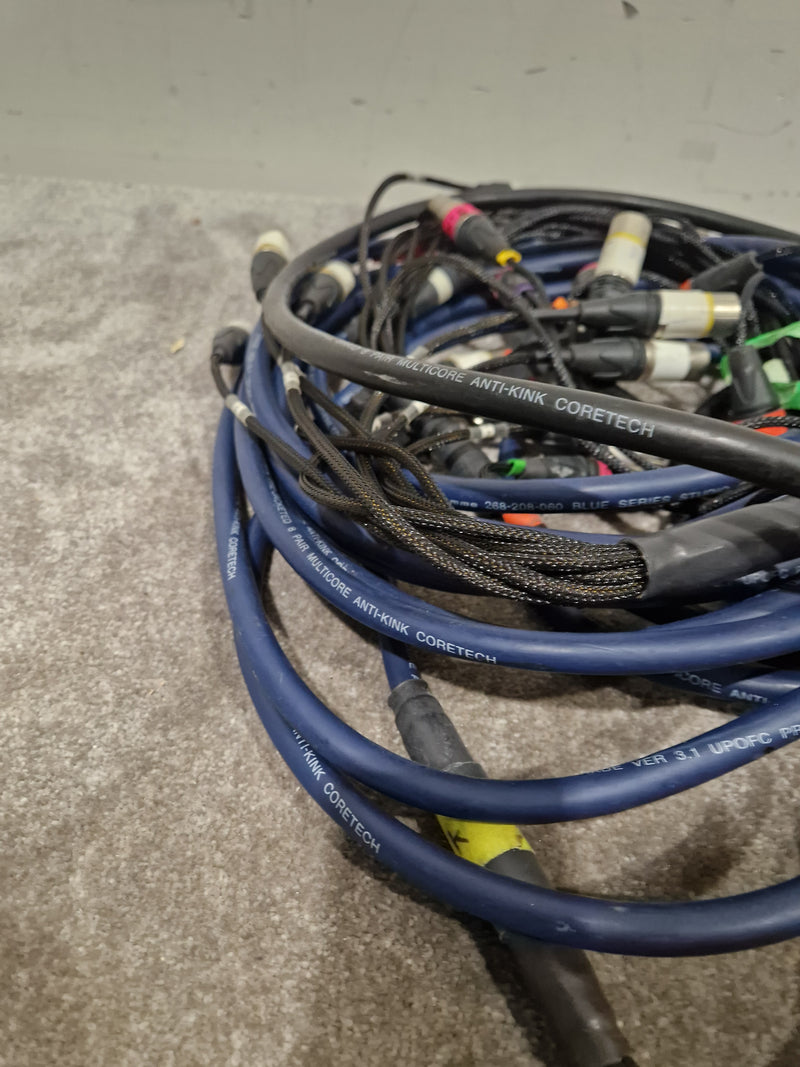 Van Damme Audio Multicore Loom Cable 8-Way Neutrik XLR -M To XLR -F Blue 15ft – Multicore Cable - Good - Image 3