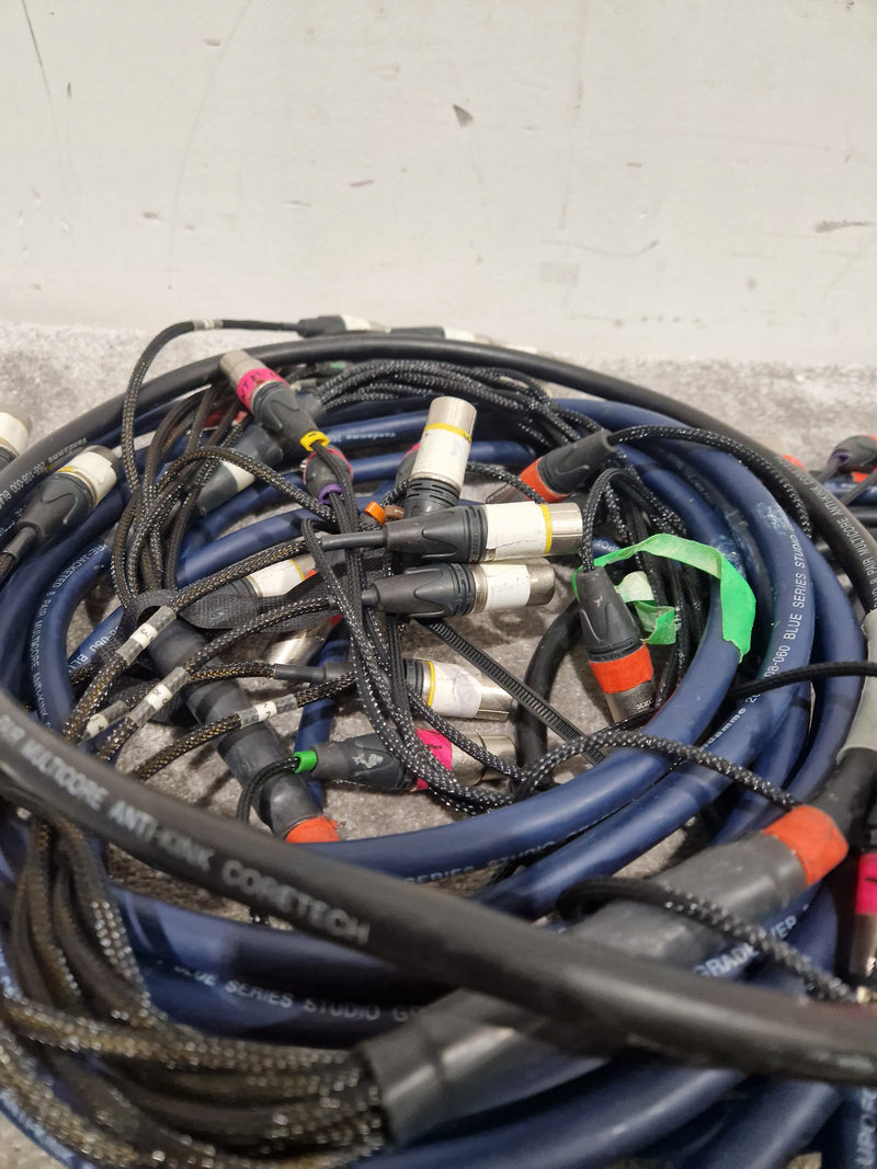 Van Damme Audio Multicore Loom Cable 8-Way Neutrik XLR -M To XLR -F Blue 15ft – Multicore Cable - Good - Image 10