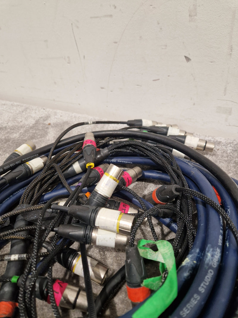 Van Damme Audio Multicore Loom Cable 8-Way Neutrik XLR -M To XLR -F Blue 15ft – Multicore Cable - Good - Image 12