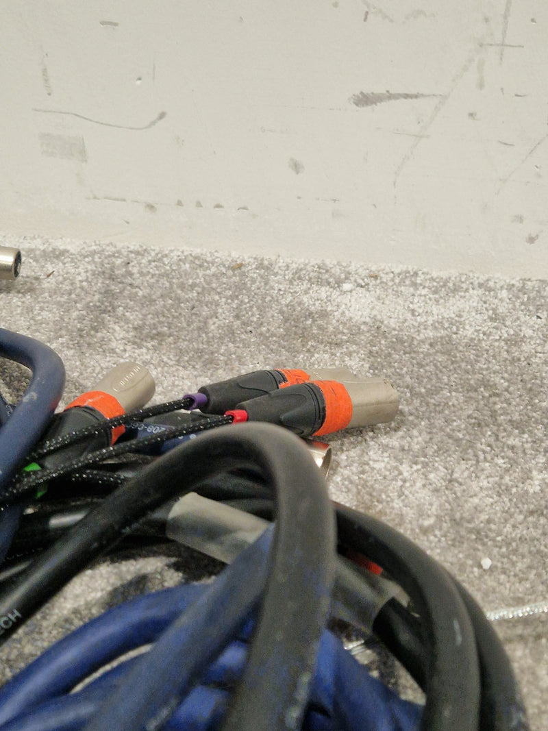 Van Damme Audio Multicore Loom Cable 8-Way Neutrik XLR -M To XLR -F Blue 15ft – Multicore Cable - Good - Image 14